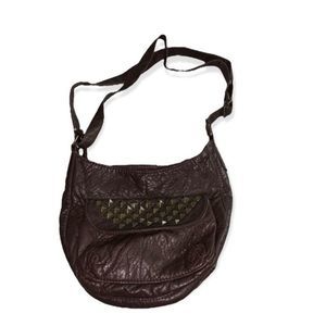 Icing Studded Brown Purse, Studded Front Pocket